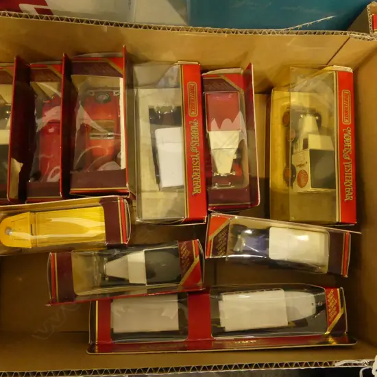 SMALL BOX OF 10 MINT & BOXED  MATCHBOX MODELS OF YESTERYEAR 