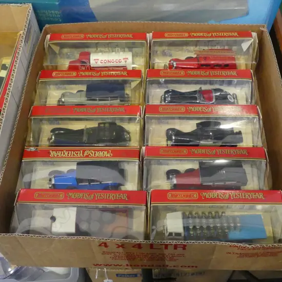 BOX OF 10 MINT & BOXED MATCHBOX  YESTERYEAR  MODELS
