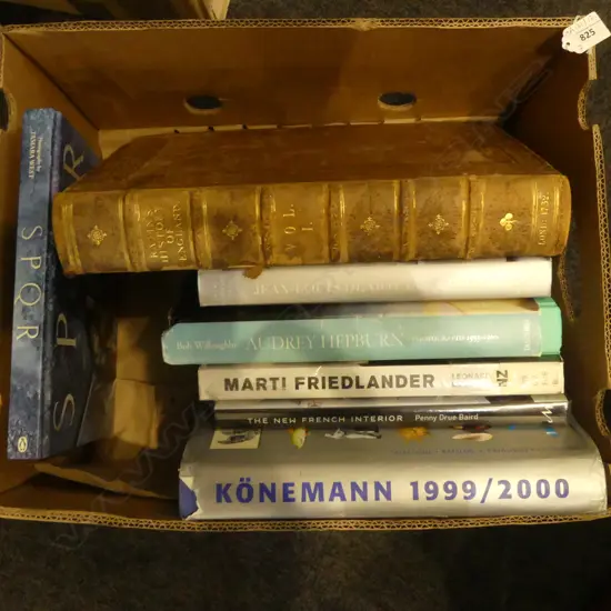 7 BOOKS; RAPINS HISTORY OF ENGLAND 1732, SPQR, INTERIORS ETC