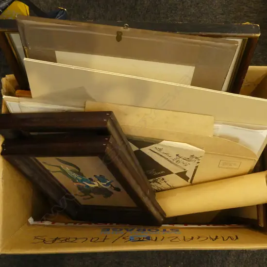BOX LOT PRINTS ENGRAVINGS ETC