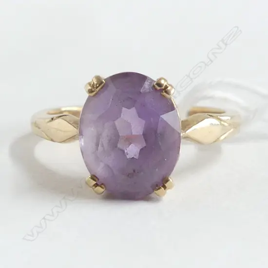 14ct GOLD & AMETHYST RING 2.78gms