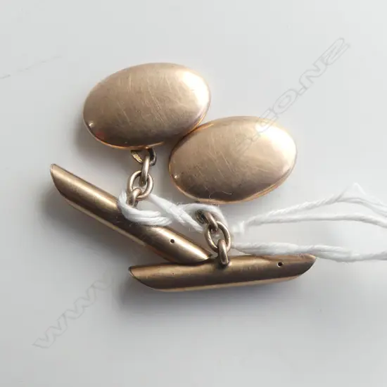 PR 9ct ROSE GOLD CUFFLINKS 3.4gms
