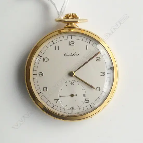 1930/1940's ART DECO GOLD PLATE GENTS POCKET WATCH like new condition running
