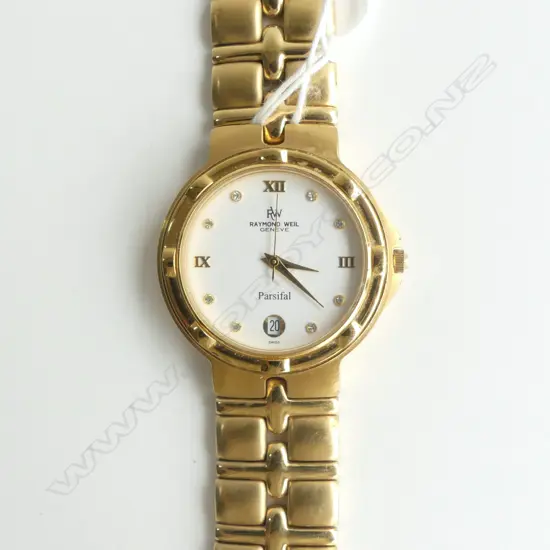 RAYMOND WEIL 'PARSIFAL' 18CT PLATED GENT'S WRISTWATCH not running