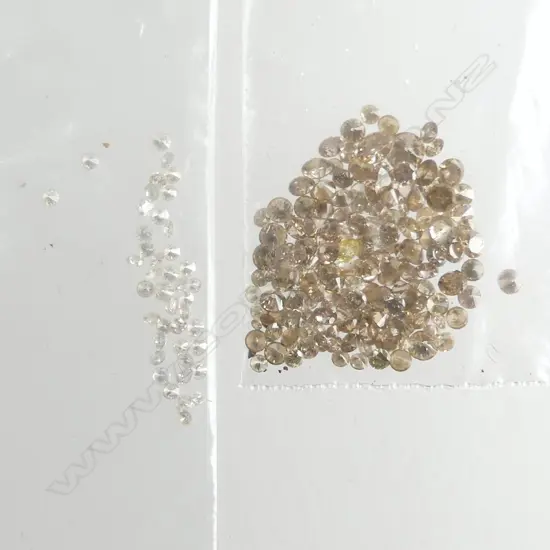 BAG OF MULTIPLE LOOSE MANLY SMALLER DIAMONDS: 51 X 0.01 - 0.02 ETC