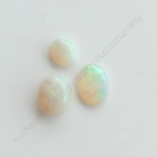 3 UNSET CABACHON OPAL GEM STONES