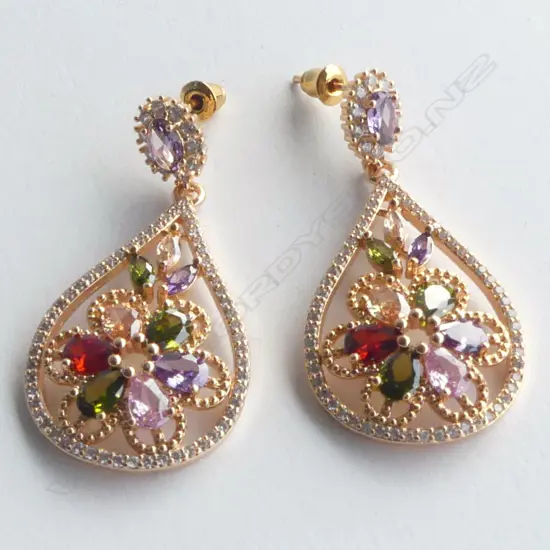 PR MULTI COLOURED DROP EARRRINGS