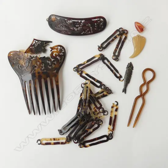 ASST. FAUX TORTOISESHELL (CELLULOID) HAIR CLIPS ETC