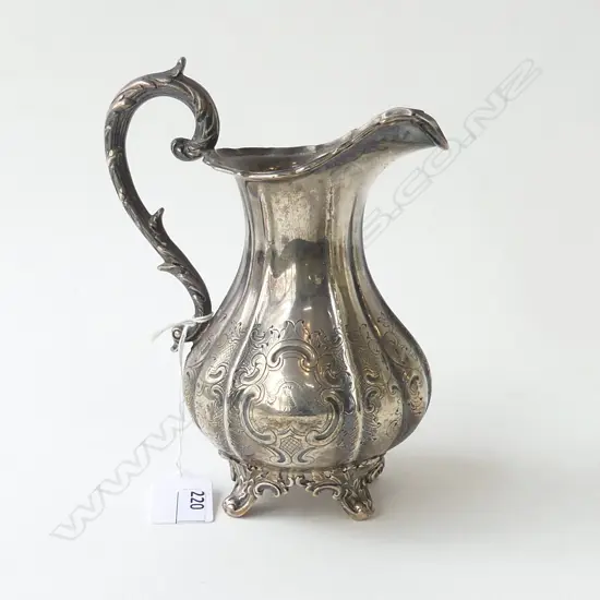 STG SILVER JUG, EDINBURGH 1845 304gms