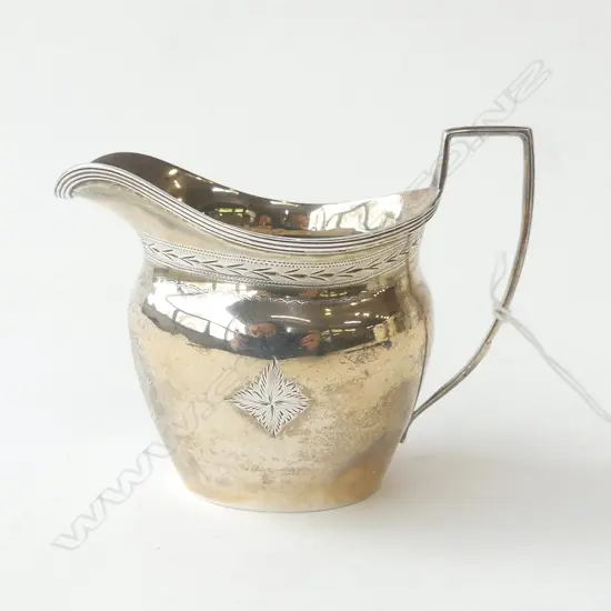 STG SILVER CREAM JUG, CHESTER HALLMARKS WORN 100gms