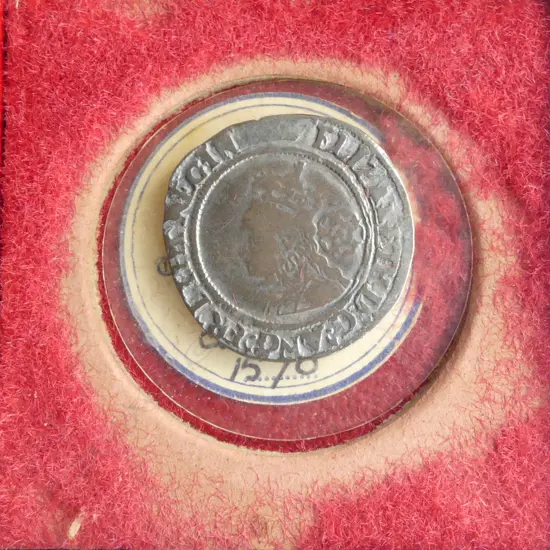 1570 ENGLISH SILVER SIXPENCE COIN Tower of London Mint 