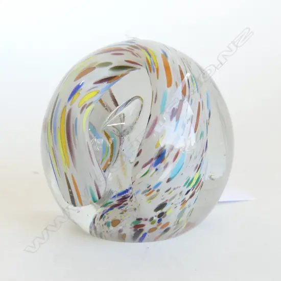 GARY NASH ART GLASS PAPERWEIGHT '90 H.85mm