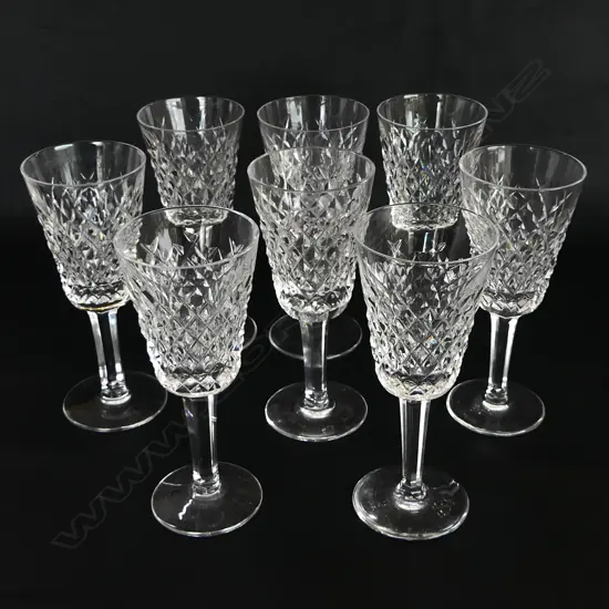 EIGHT WATERFORD CRYSTAL ALANA SHERRY GLASSES