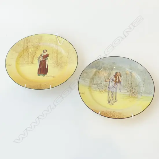 2 ROYAL DOULTON PLATES 'OPHELIA' & 'ANNE PAGE' Dia.220mm