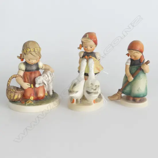 3 VINTAGE W.GERMAN GOEBEL FIGURINES INCLS 'MY FAVOURITE PET'