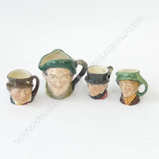 4 SMALL SIZE RD CHARACTER JUGS H80MM TALLEST