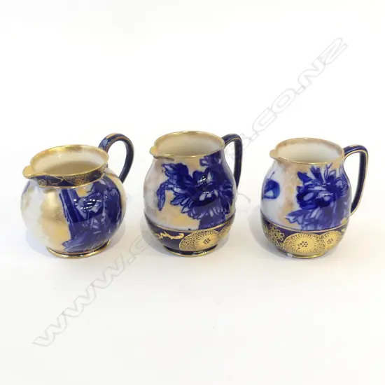 3 DOULTON BURSLEM JUGS H.115mm 1 SPOUT REPAIRED & CHIP