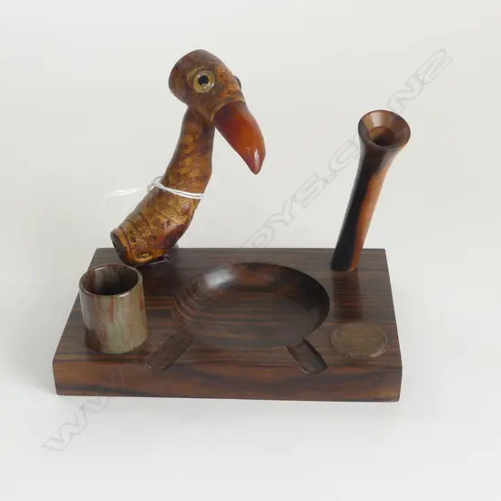 ASHTRAY PENSTAND  POSSIBLY HENRY HOWELL 1920S H120MM