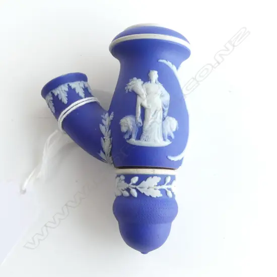 BLUE JASPER WEDGWOOD PIPE BOWL H100MM