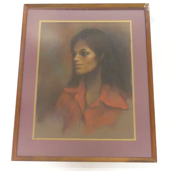 STEPHANIE KOMURO 'CLAUDIA' PASTEL ON BOARD '74, 630x480mm