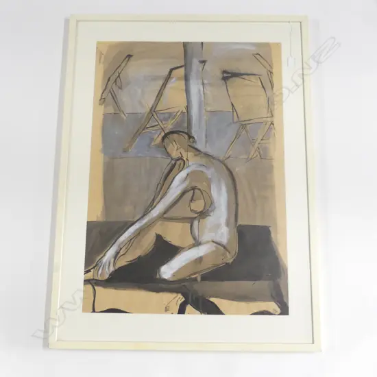 SIGNED NUDE, MIXED MEDIA 800x560mm