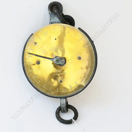 LG ANTIQUE SALTER SPRING BALANCE SCALES 205mm dia