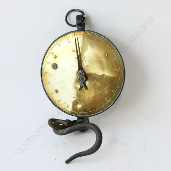LG ANTIQUE SALTER SPRING BALANCE SCALES 235mm dia