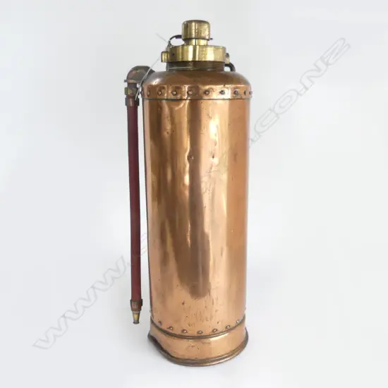VINTAGE COPPER FIRE EXTINGUISHER H.545mm