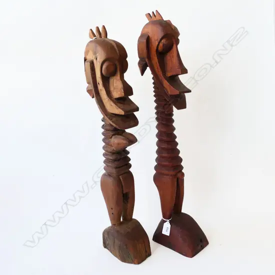 PR AFRICAN WOOD CARVINGS HIS & HERS  H660MM