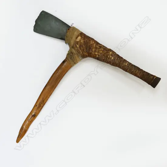 PNG WOOD HAFTED STONE HEADED AXE L440MM
