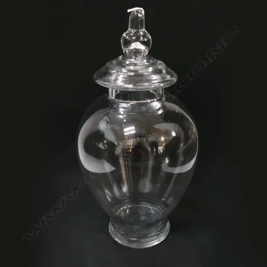 LG LIDDED GLASS JAR H.390mm
