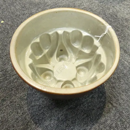 SALT GLAZED POTTERY JELLY MOULD H.125mm, 170mm dia