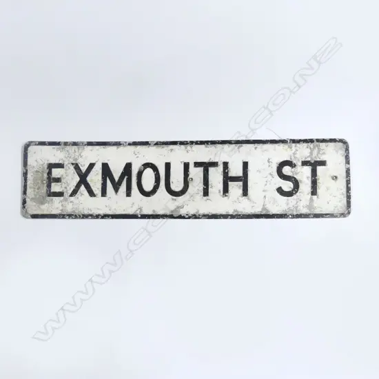 METAL ROAD SIGN 'EXMOUTH STREET' 230x950mm