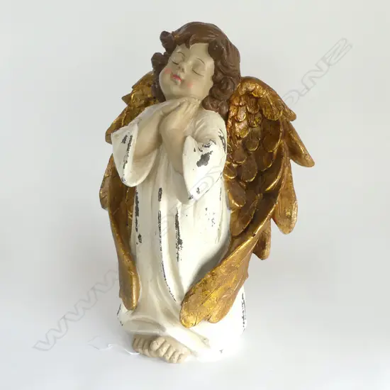 PAINTED PLASTER ANGEL BY VILLA MAISON H.450mm