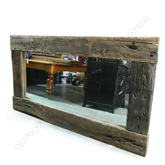 VERY LG, HEAVY, RUSTIC MIRROR, WOODEN RAILWAY SLEEPER FRAME 1120 x 55 x 2045mm