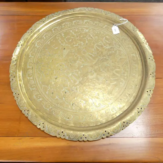 LG INDIAN BRASS TRAY 505mm dia