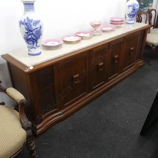 MARBLE TOPPED SIDE BOARD 2280x485x765mm