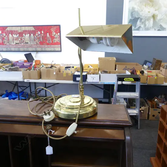 ADJUSTABLE BRASS DESK LAMP H.410mm