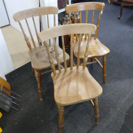 3 WOODEN CHAIRS