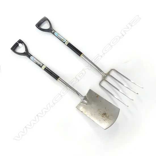 STAINLESS STEEL GARDEN FORK & SPADE