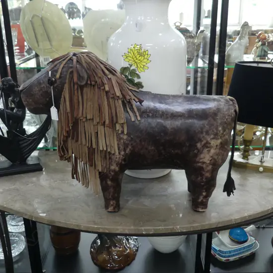 OMERSA LEATHER LION - UK HANDMADE L.600mm H.450mm