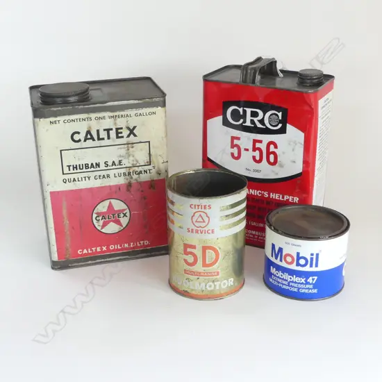 X4 TINS CALTEX MOBIL 5D KOOLMOTOR & CRC H240MM