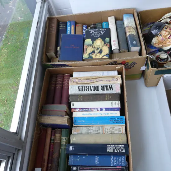 2 BOXES BOOKS; MEDIEVAL HISTORY ETC