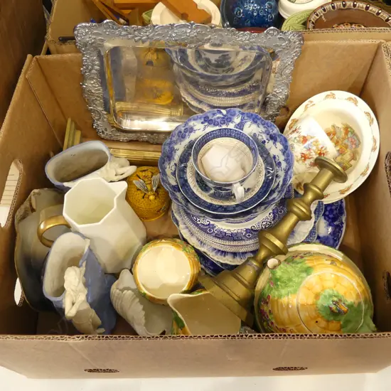 ASST. B/W CHINA, BEEHIVE TEA SET ETC