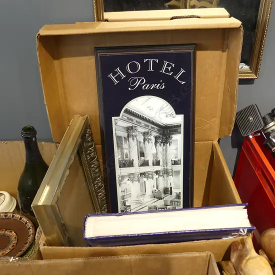 CIGARETTE CARDS ALBUM, 'HOTEL PARIS' & PICTURE FRAME