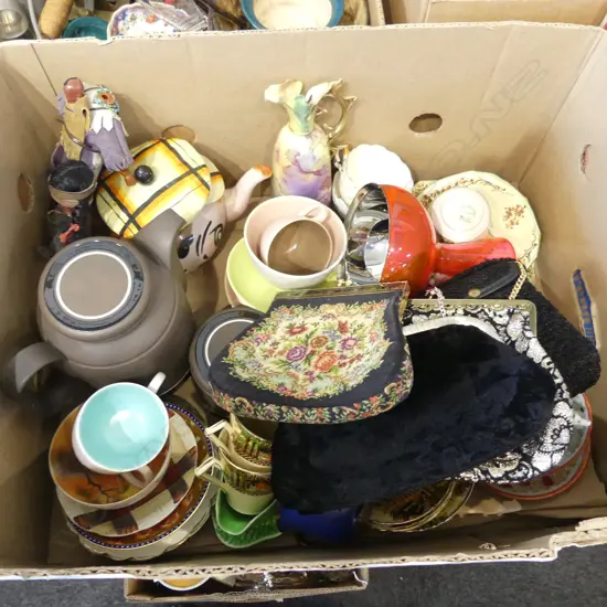 ASST. CHINA incl. Alessi bowl & spoon + vintage handbags