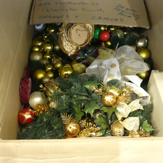 LARGE BOX CHRISTMAS DECORATIONS
