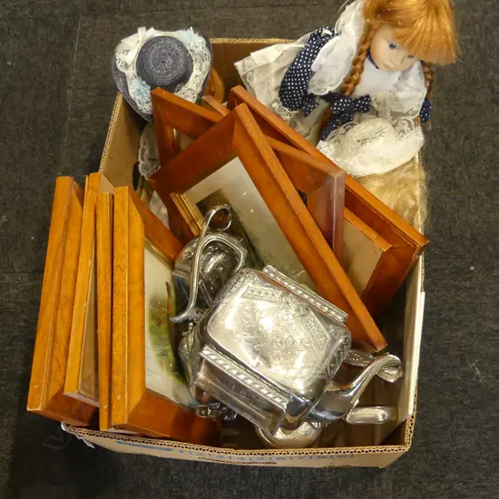 DOLLS, PRINTS, EP TEA SET ETC