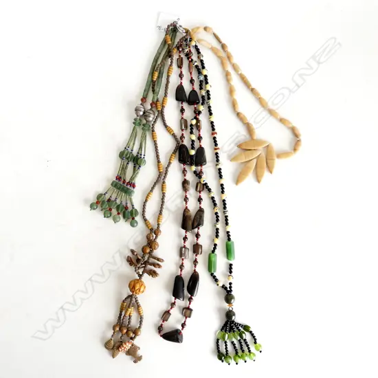 6 ETHNIC VINTAGE NECKLACES