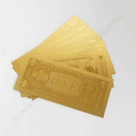 SET 7 ALUMINIUM FOIL USA DISPLAY CURRENCY